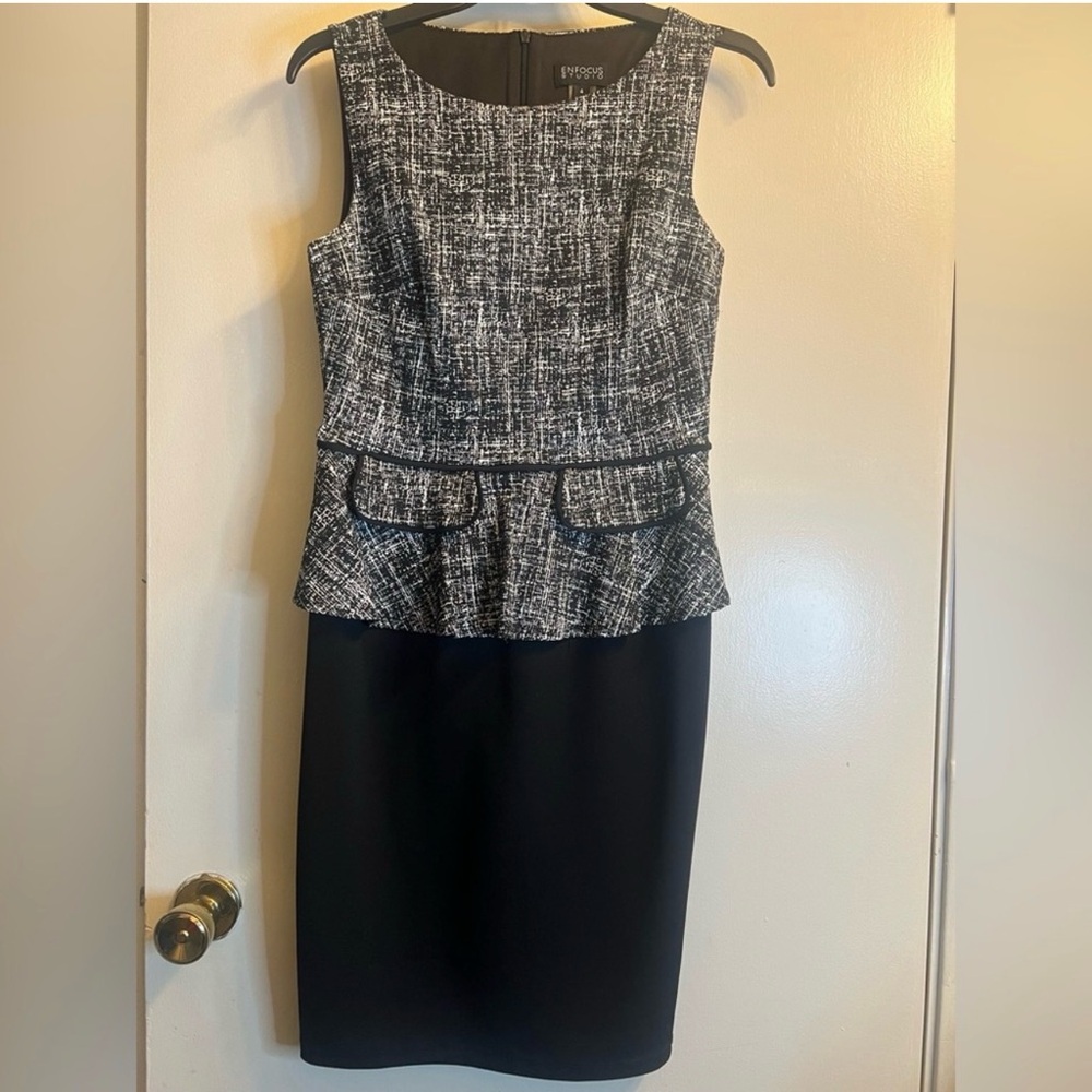 Enfocus Studio Monochrome Patterned Dress